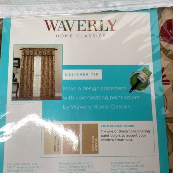 Waverly Imperial Dress Antique Scalloped Valance 50" x 15" - Picture 5 of 5